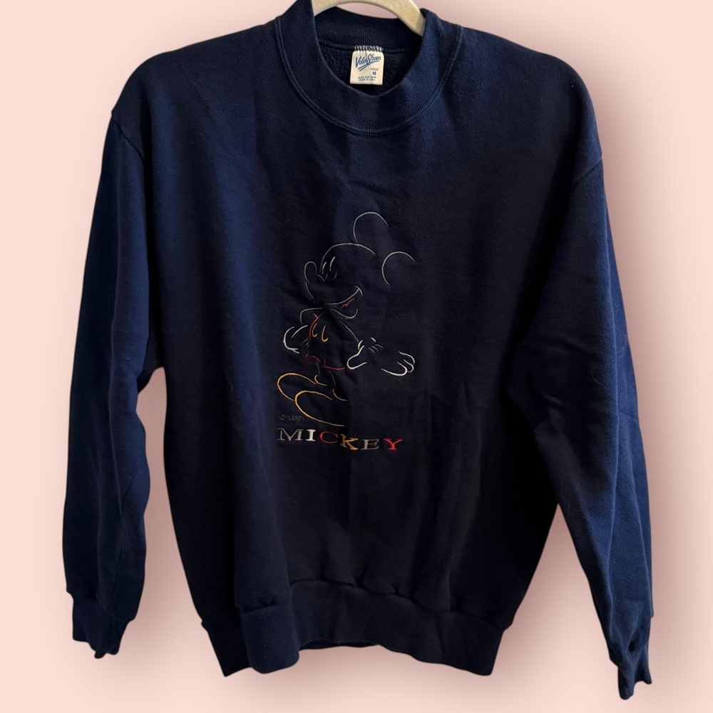 Vintage 90s Disney Mickey Mouse Outline Sweatshirt Made in USA